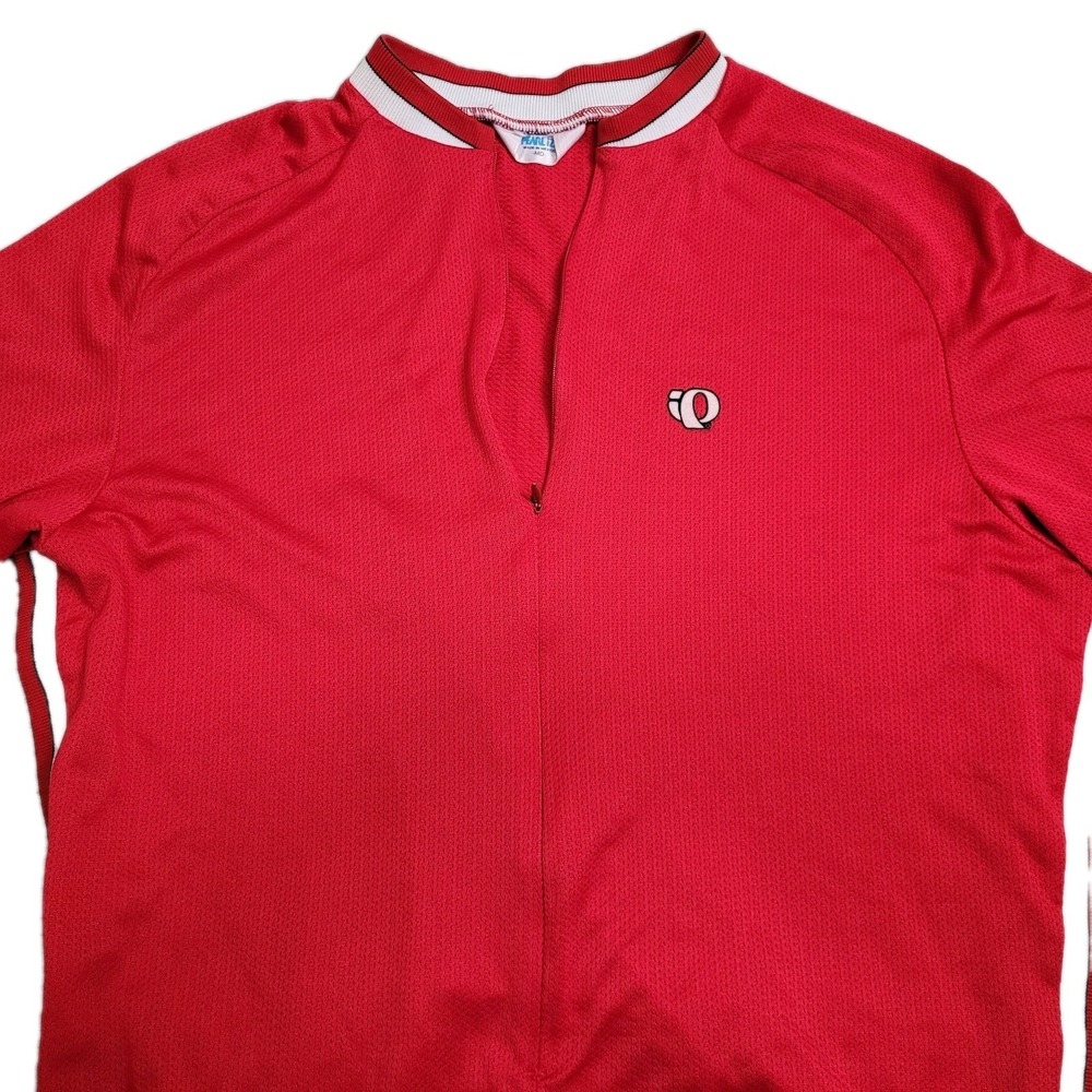 Vintage Pearl Izumi Cycling Jersey Mens Med Red 3/4 Zip Short Sleeve‎ Spring 99